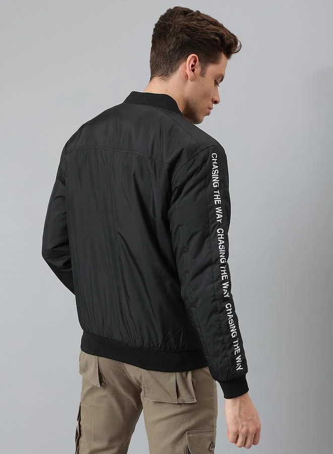 Dennis Lingo  Men Printed Panel Outdoor Bomber Jacket for Men | Best Price UAE